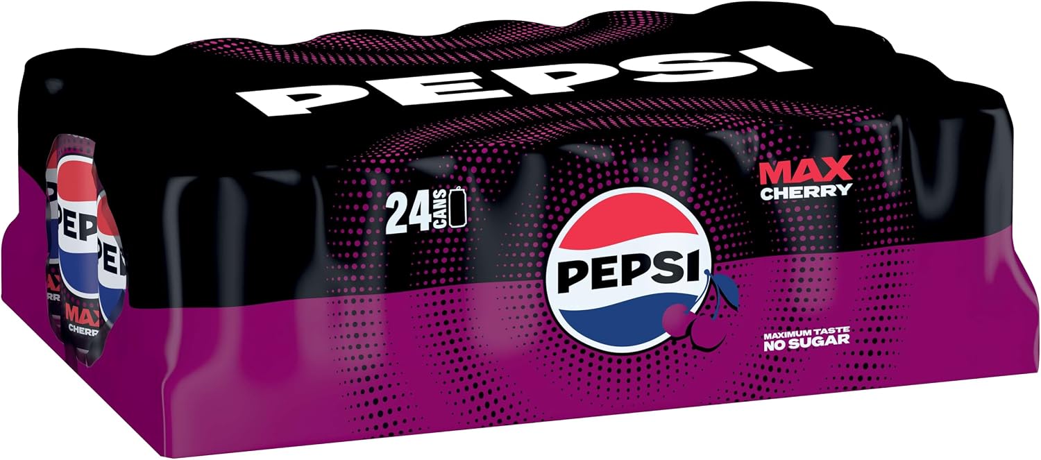 Detalle de Pepsi Max Cherry No Sugar Cola Cans (24 x 330ml)