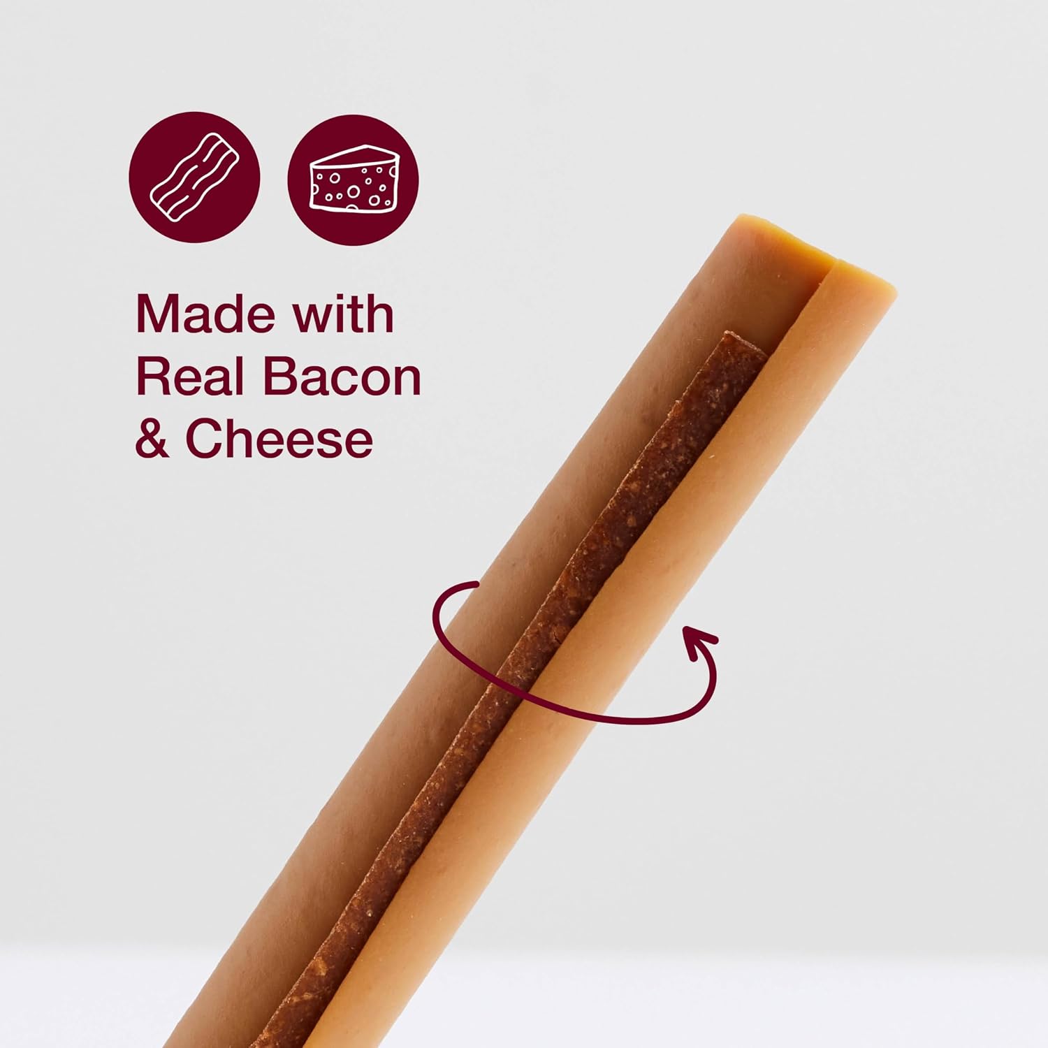 Detalle de SmartBones Bacon & Cheese Dog Chews, 183 g