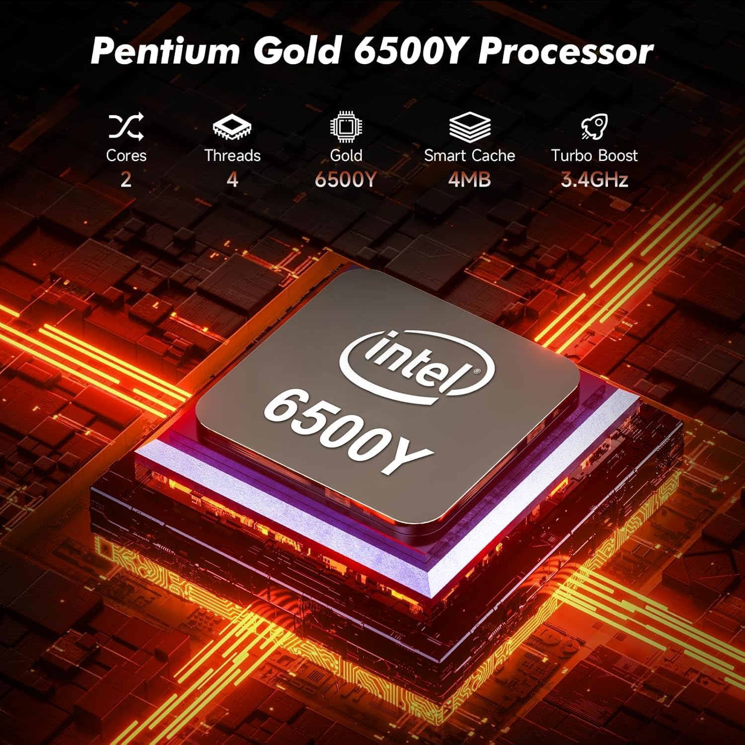 Detalle de BLUEING 15.6 Inch FHD Laptop with 16GB RAM and 256GB SSD (Pentium Gold 6500Y) – Windows 11
