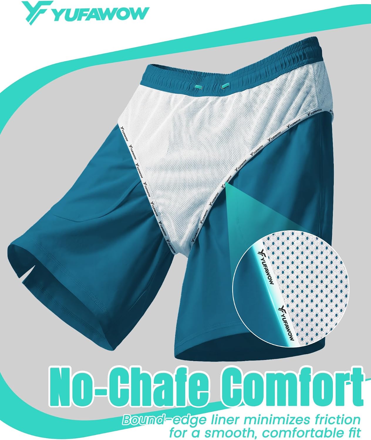 Thumbnail 5 de Yufawow Men's Swim Trunks, 9-Inch