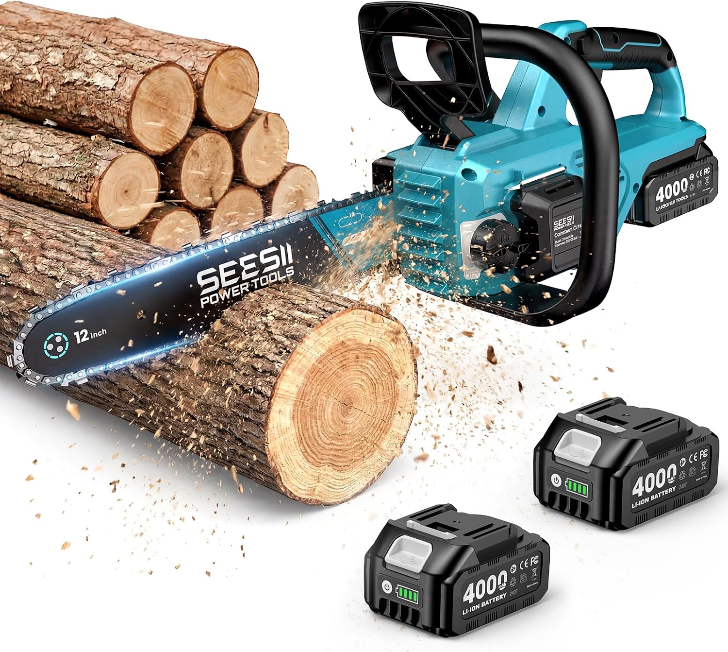 Detalle de SEESII Cordless Chainsaw 12-Inch
