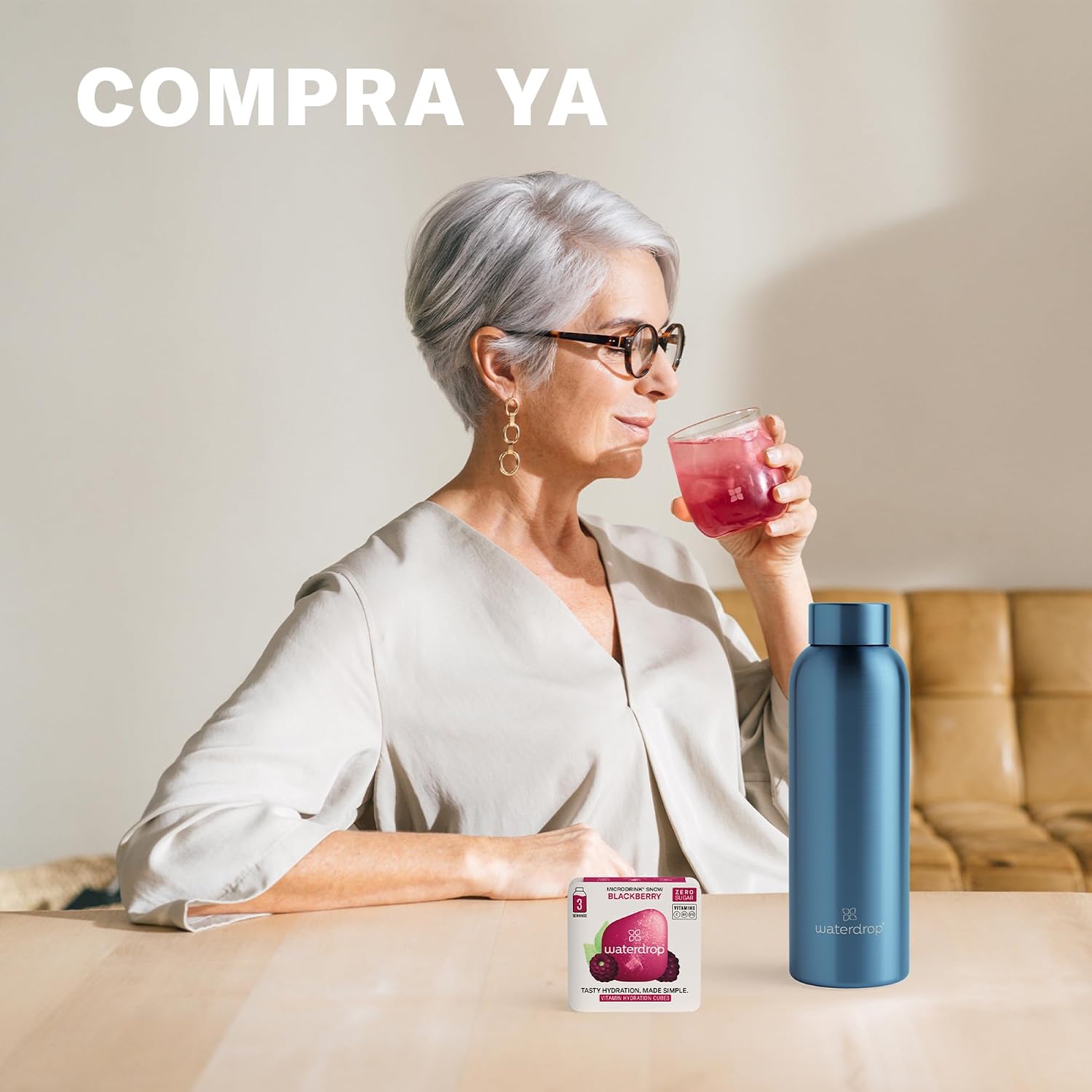 Thumbnail 7 de waterdrop® Starter Set Steel: Botella de Acero y Bebidas 🍹