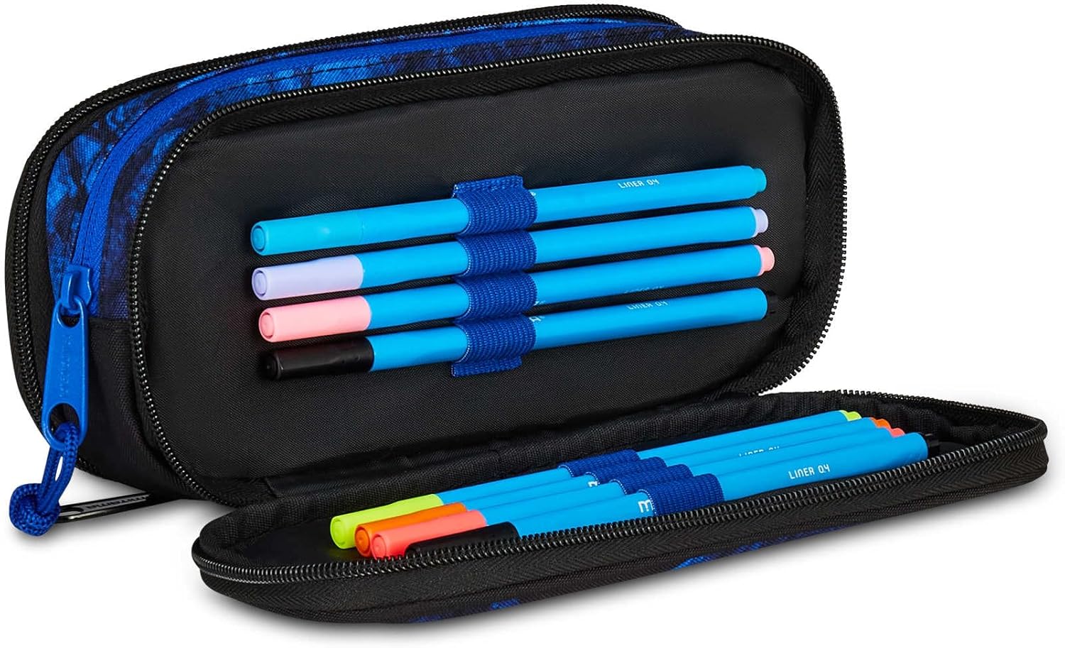 Thumbnail 4 de Mitama Trousse Zipack Bleu – Porte-stylo triple compartiment avec accessoires dédiés, 22 x 11 x 7,5 cm