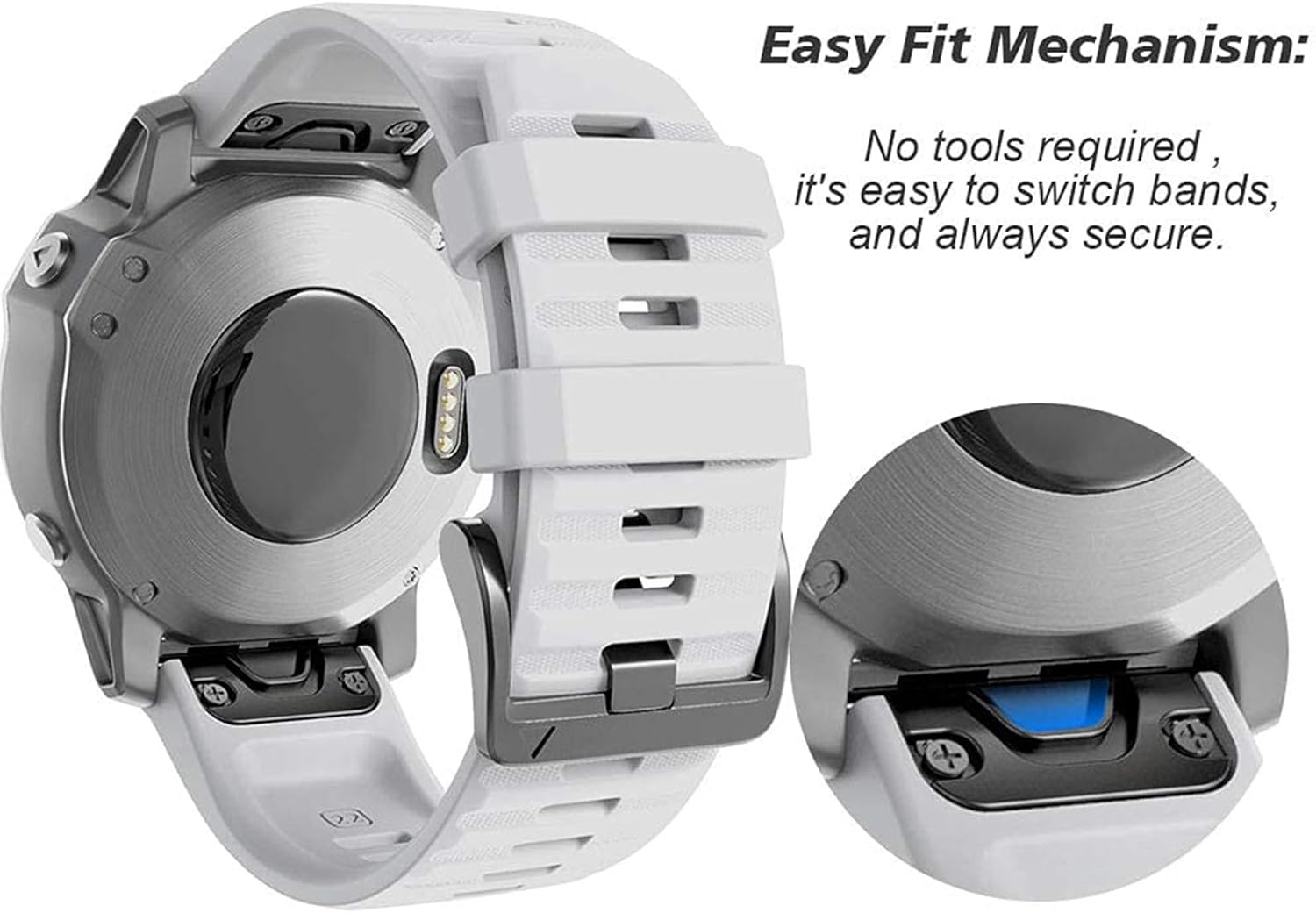 Thumbnail 3 de NotoCity cinturino in silicone Quick-Fit da 22mm per Garmin Fenix 6/Fenix 5 e Forerunner 935/945