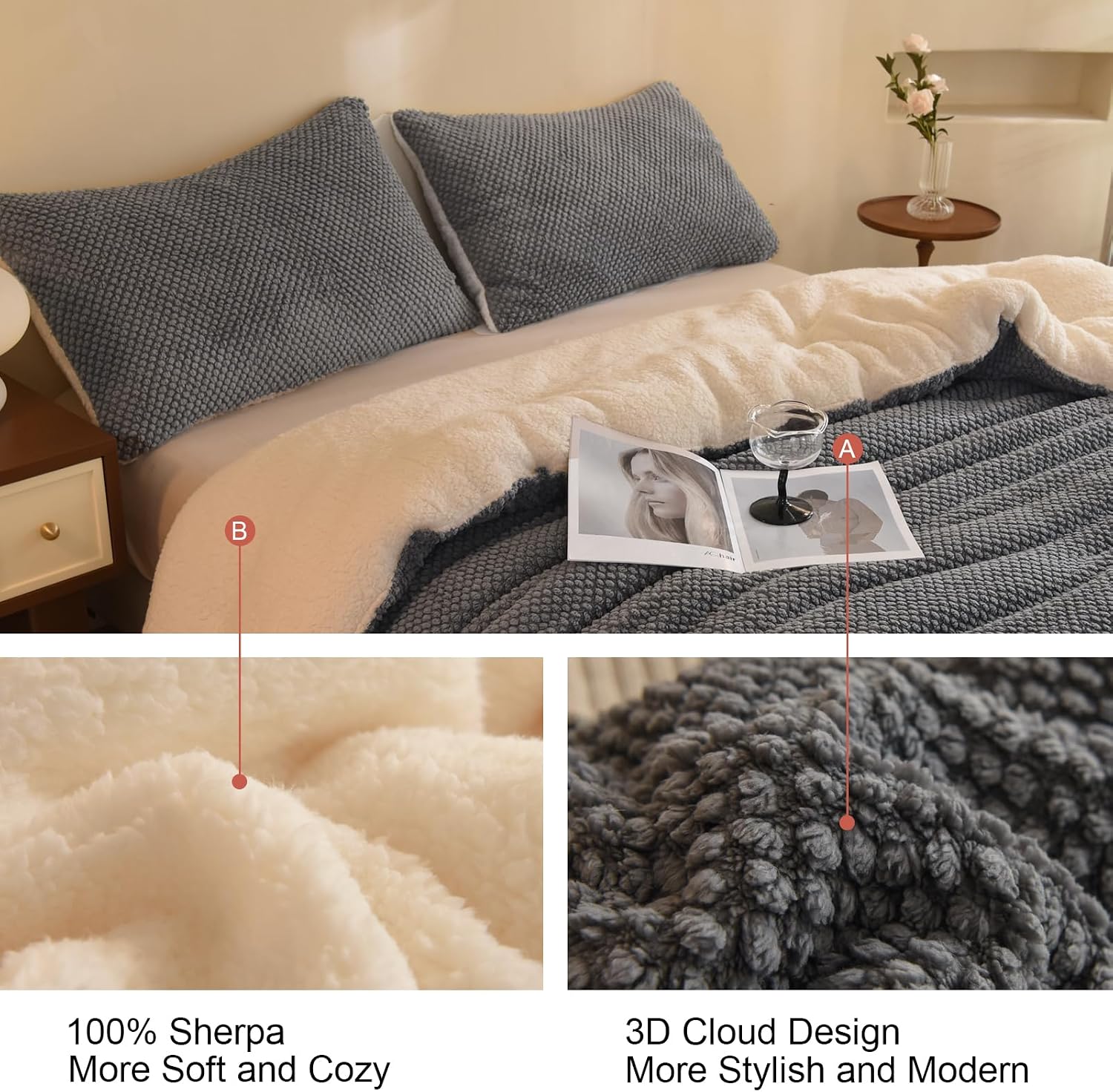 Thumbnail 3 de LLanCL 3D Jacquard Comforter Set 90x90