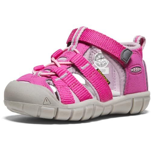 Detalle de KEEN Unisex Kinder SEACAMP II CNX Sandale SEHR BEERIG/MORGENROSA 29 – Wasserdicht, rutschfest und bequem