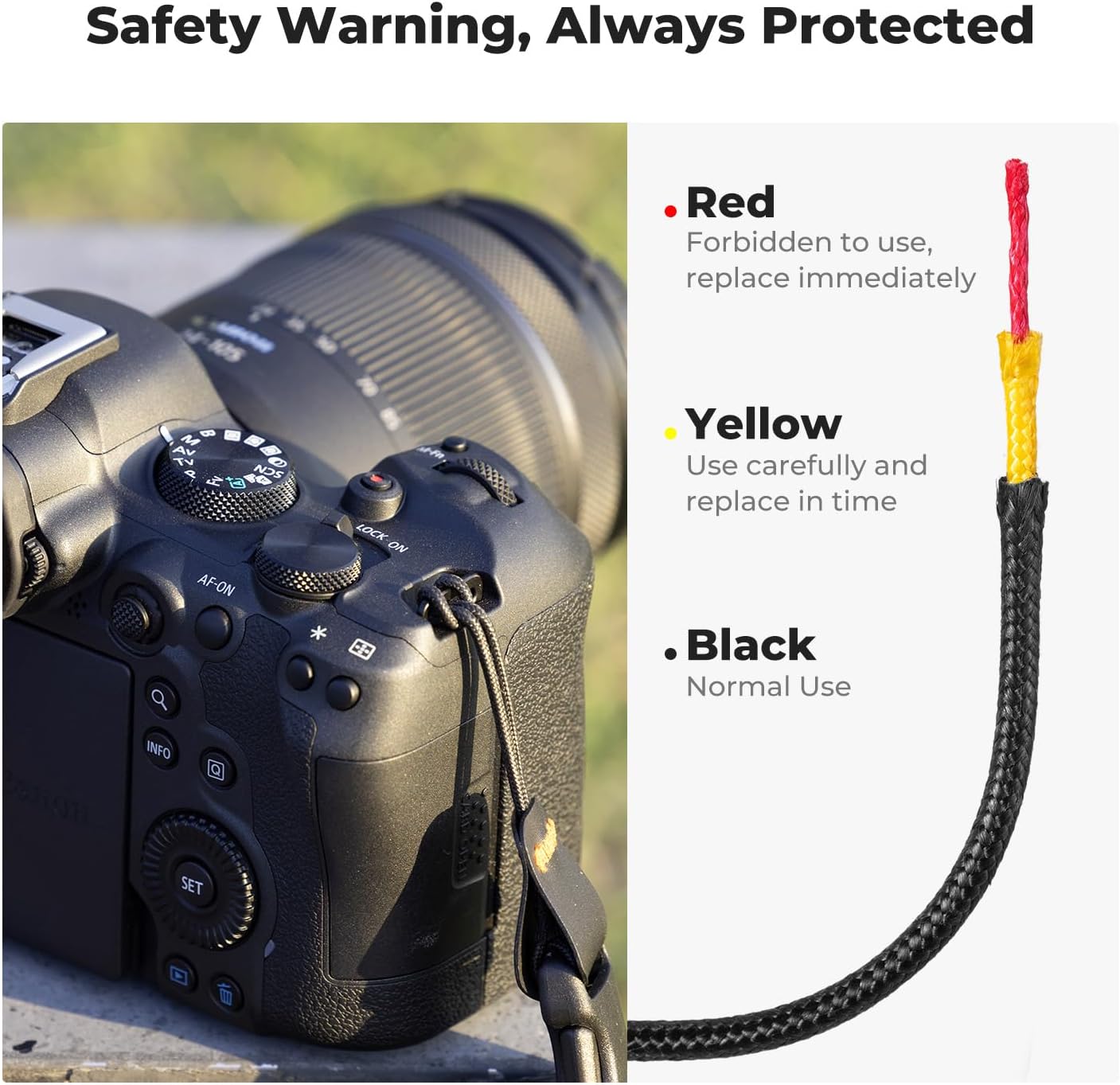 Thumbnail 3 de K&F CONCEPT tracolla per fotocamere con tasca per batteria e schede SD