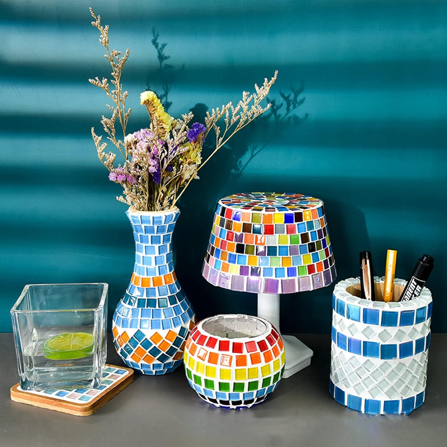 Thumbnail 4 de Unregelmäßige Glasmosaikfliesen 500 g 🎨