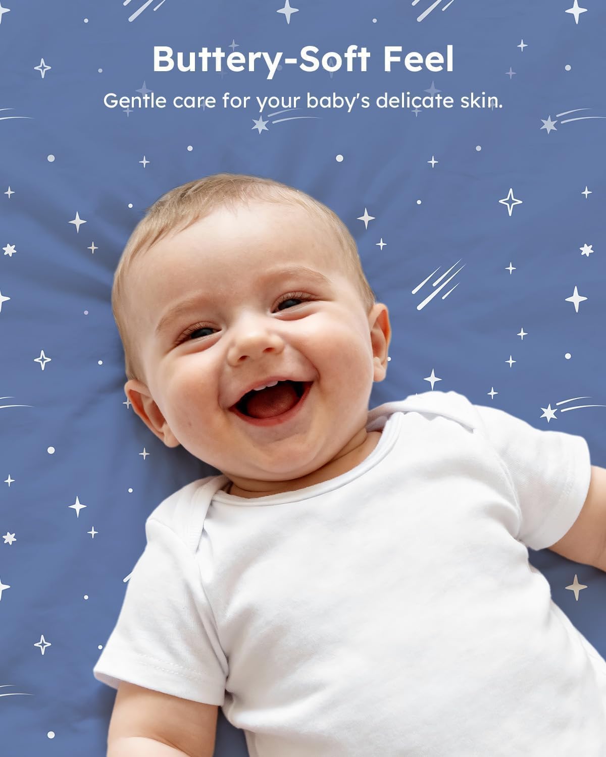 Detalle 2 de Unnivoll Next to Me crib sheets 3 pack 51 x 85 cm
