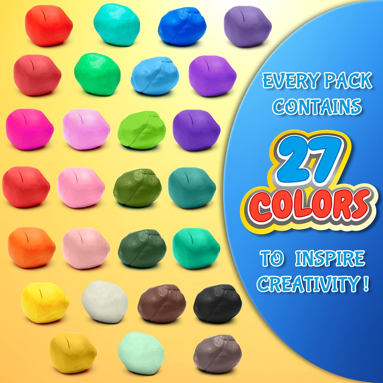 Thumbnail 1 de Air Dry Clay 27 Colours: Creative Modelling Clay for Kids (No Baking Required)