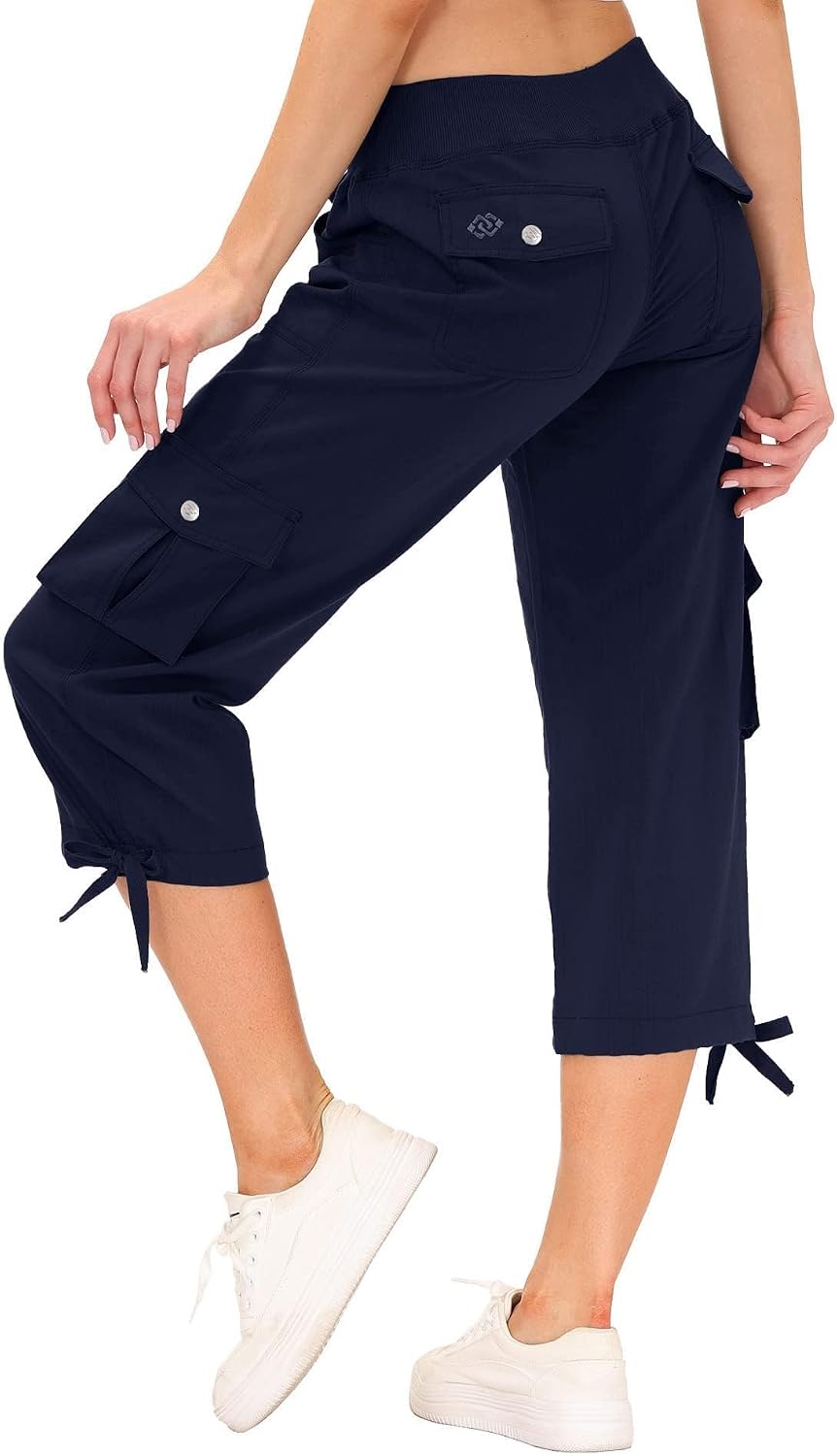 Thumbnail 5 de MoFiz Women's Relaxed-Fit Capri Pants: 3/4 Length Cargo Trousers for Everyday Comfort