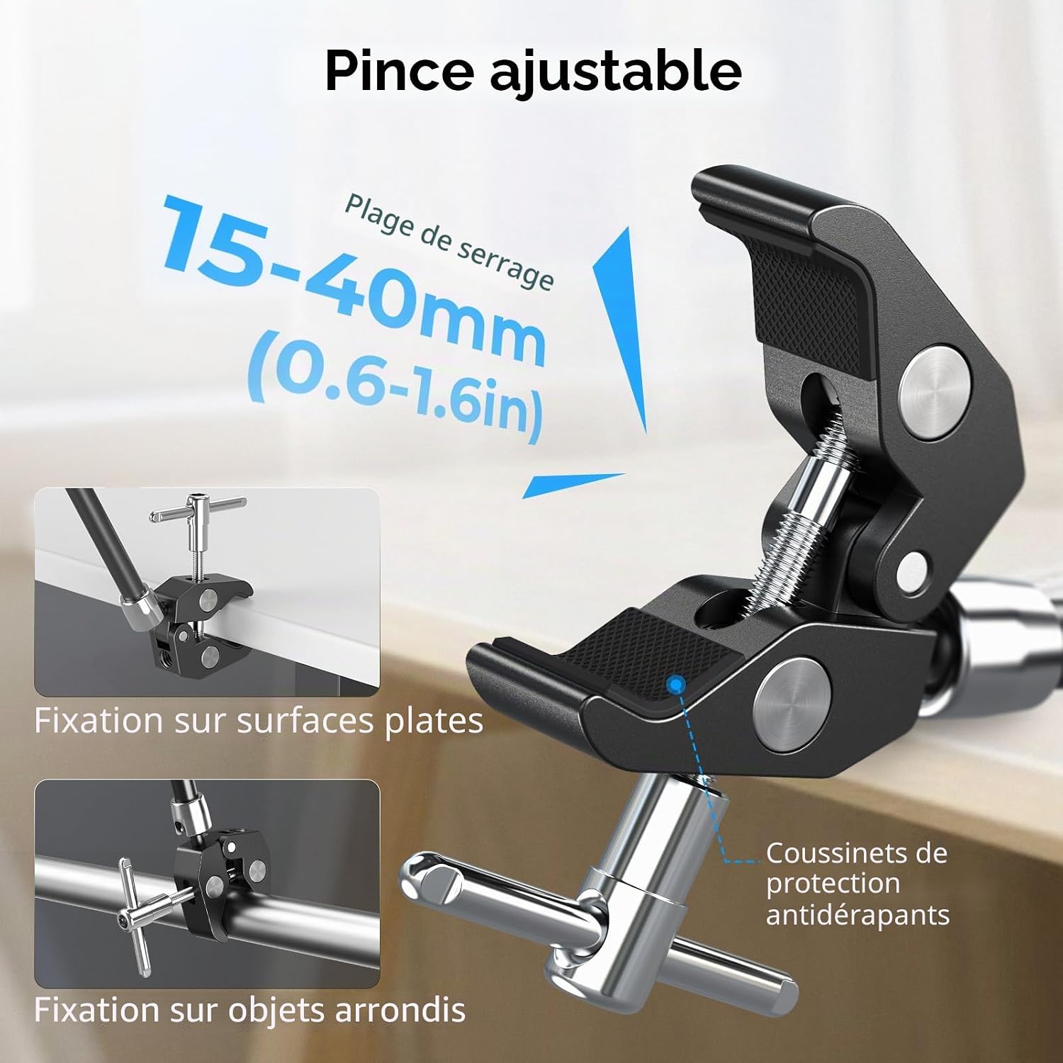 Detalle 2 de SMALLRIG bras magique 11 pouces avec pince en forme de crabe, vis 1/4”-20 (5311)