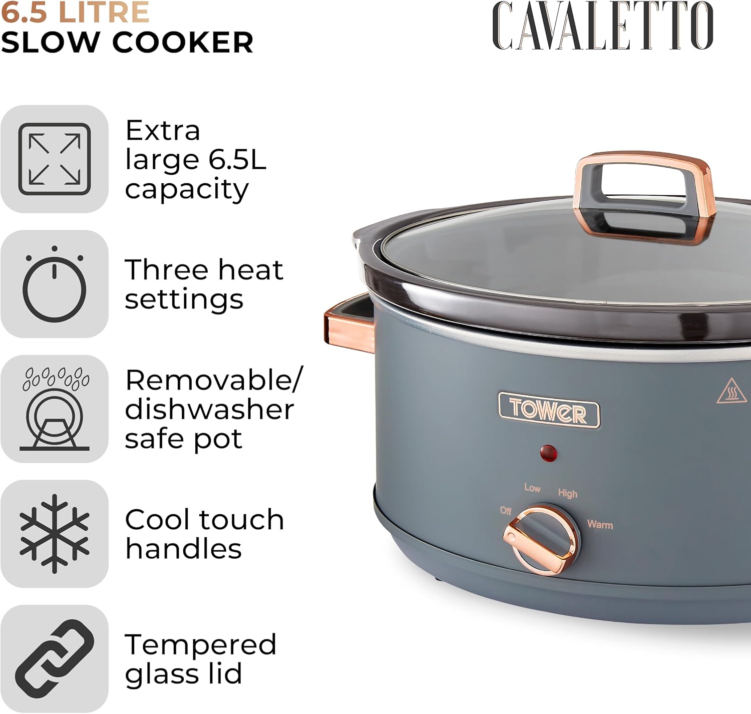 Thumbnail 1 de Tower Cavaletto 6.5L Slow Cooker
