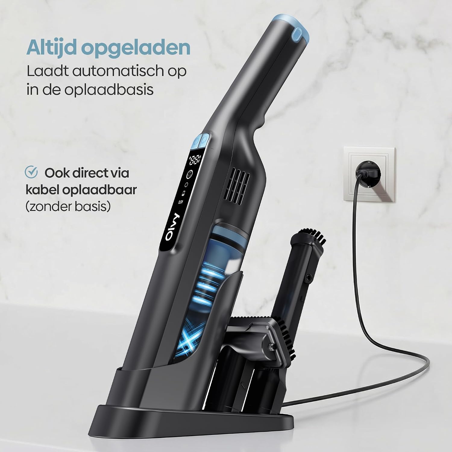 Thumbnail 3 de Olvy Pro draadloze handstofzuiger 250 W, 22 kPa en lcd-display