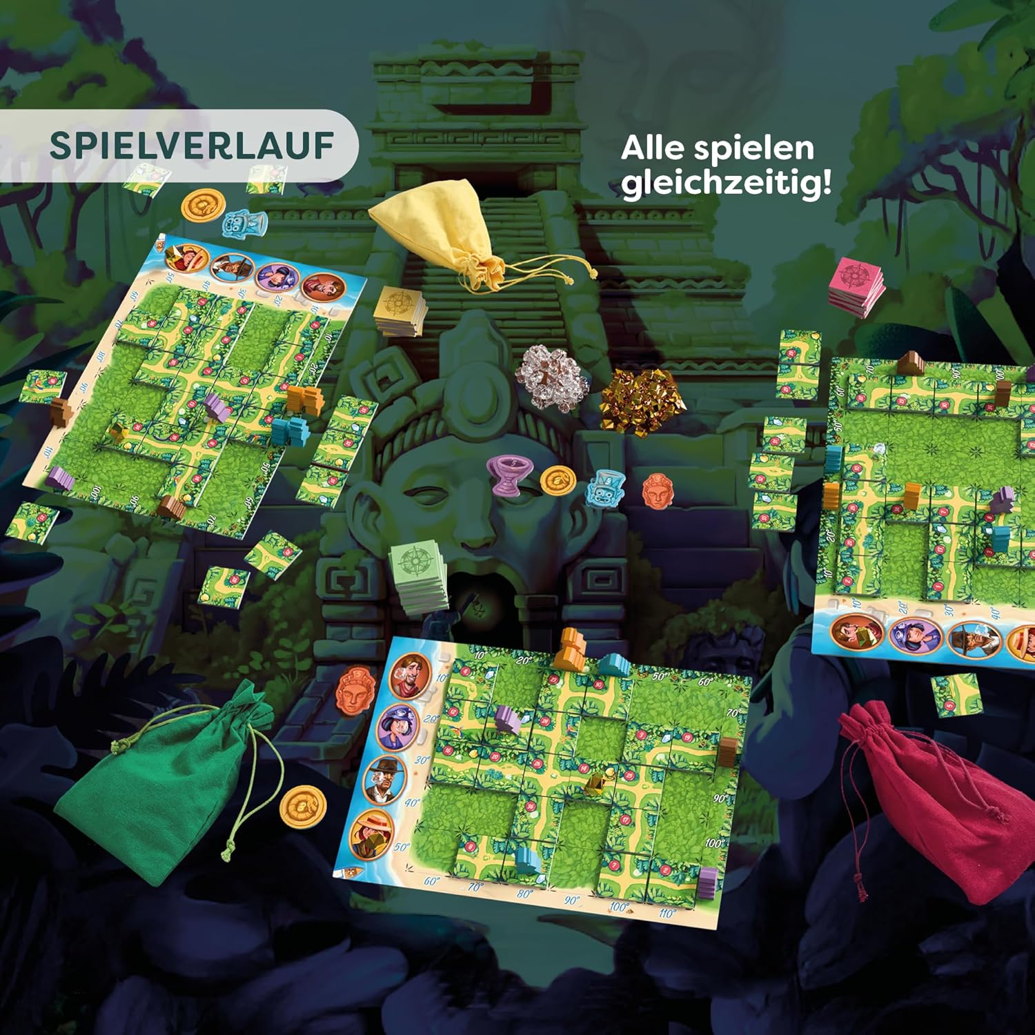 Thumbnail 4 de HABA Karuba Abenteuer-Brettspiel 2–4 Spieler