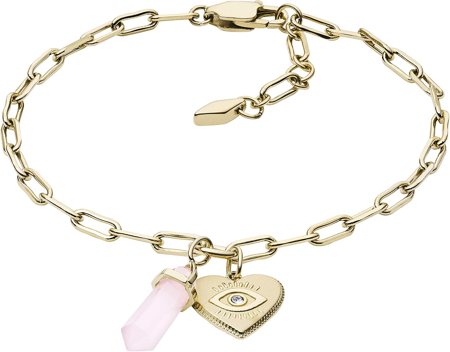 Detalle de Fossil Armband Für Frauen Vintage-Motive, 19 cm – Dreifarbiges Edelstahlarmband (JF02854998)