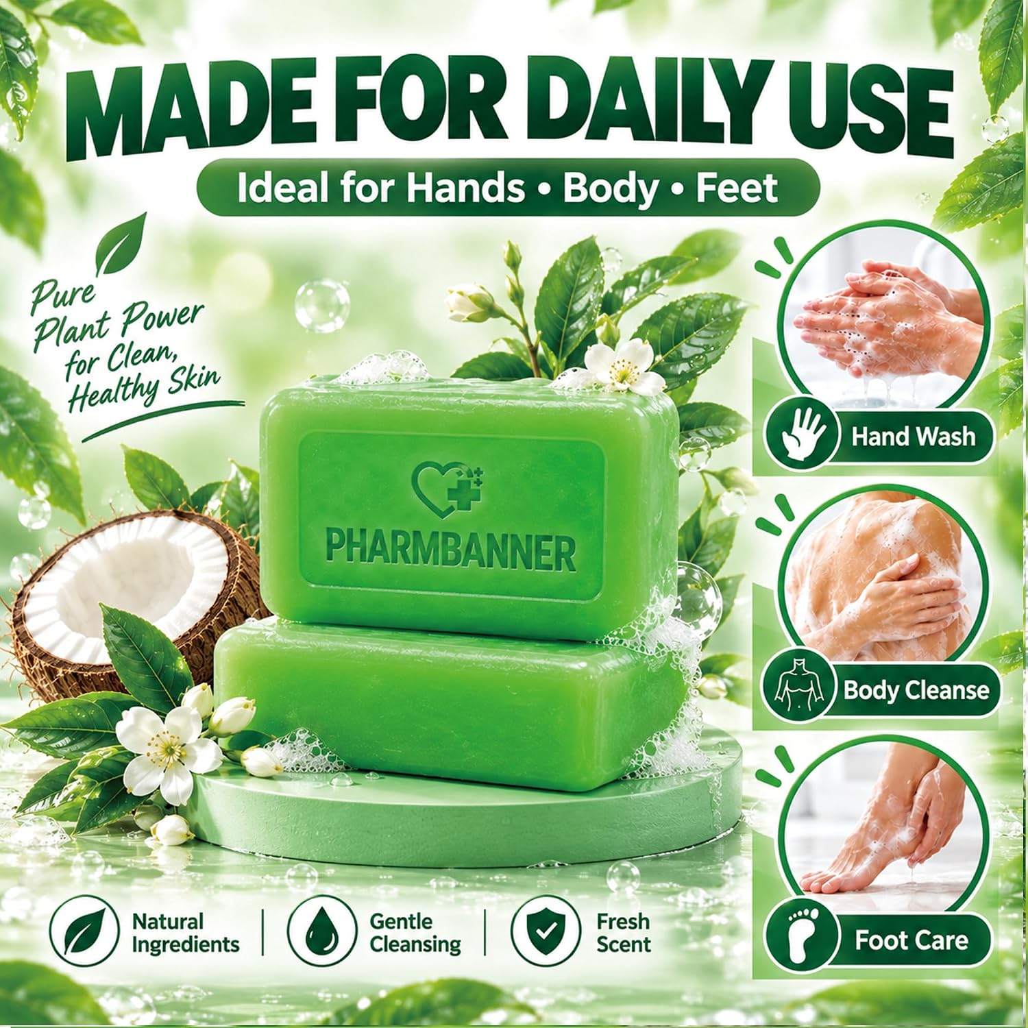 Thumbnail 2 de PHARMBANNER Antifungal Soap Bar 2-Pack