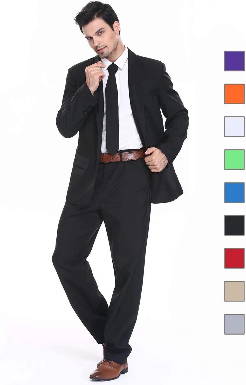 Detalle 2 de U LOOK UGLY TODAY Men's Party Suit, 2-Piece Set with Tie, Regular Fit