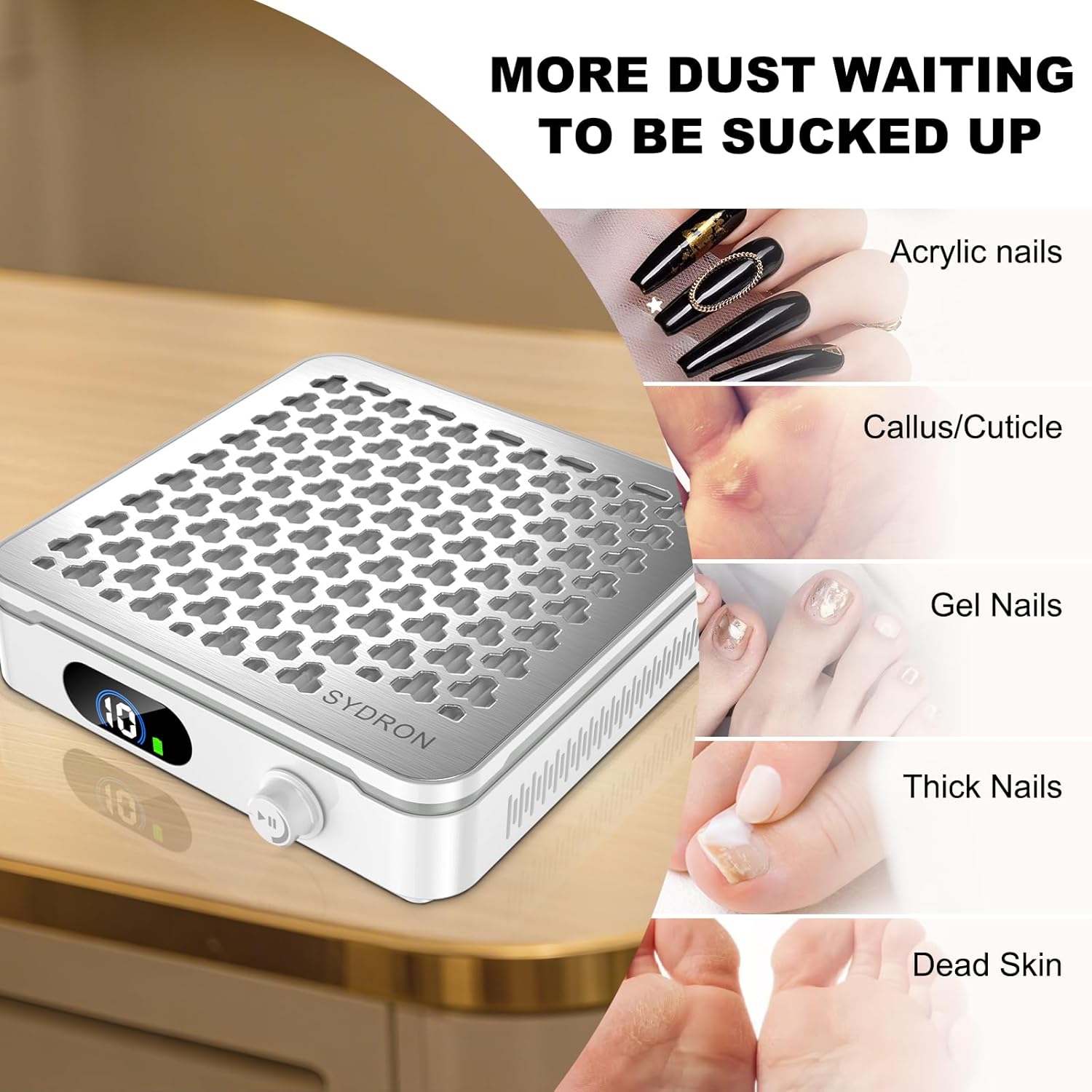 Thumbnail 6 de Nail Dust Collector (1000PA) Cordless by Nail Tech with 10 Speed Levels, Low Noise Suction