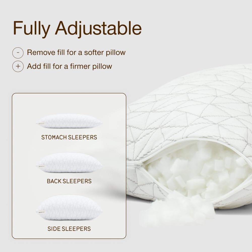 Detalle de Coop Home Goods Prime coussin de voyage déhoussable et compressible (mousse à mémoire) 19 x 14