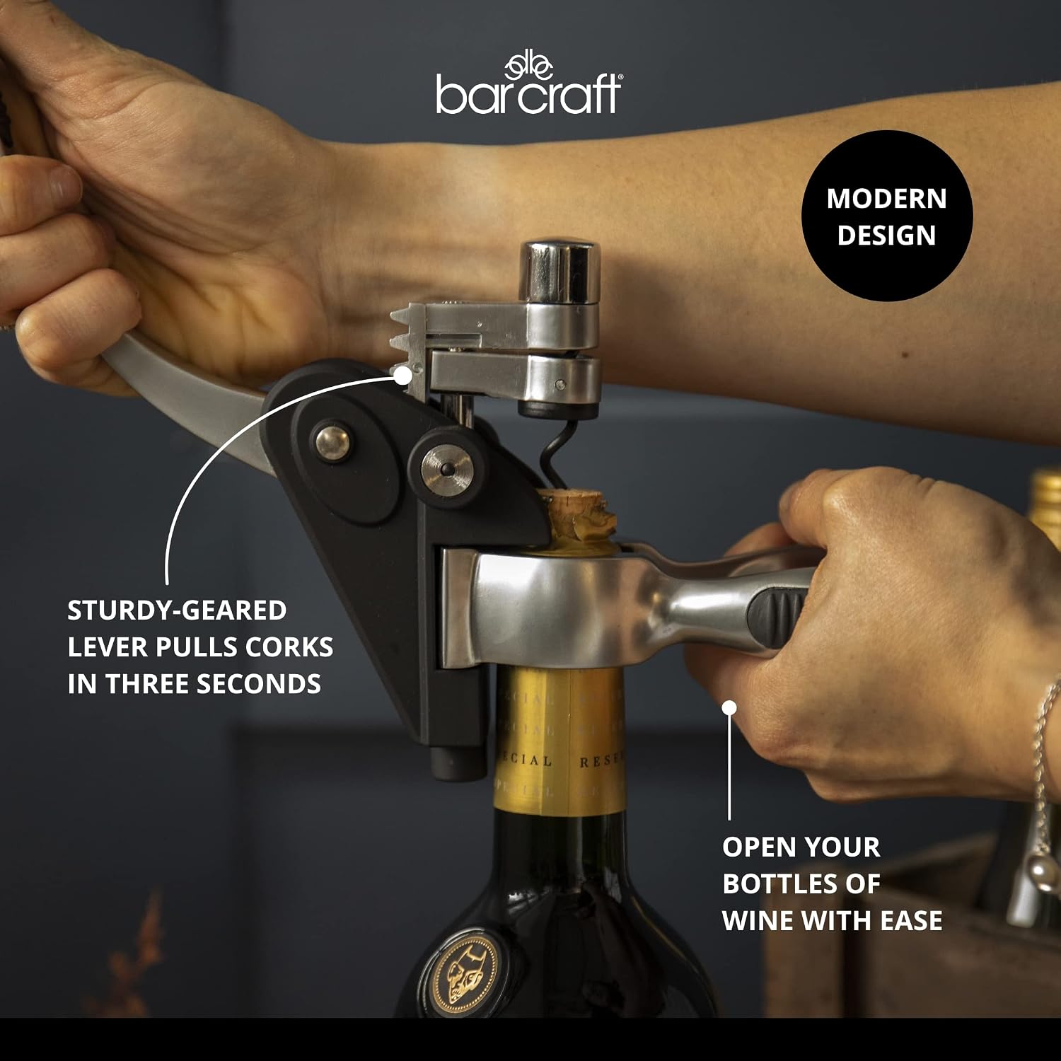 Thumbnail 3 de BarCraft Connoisseur Deluxe tire-bouchon 12 mois 🍷