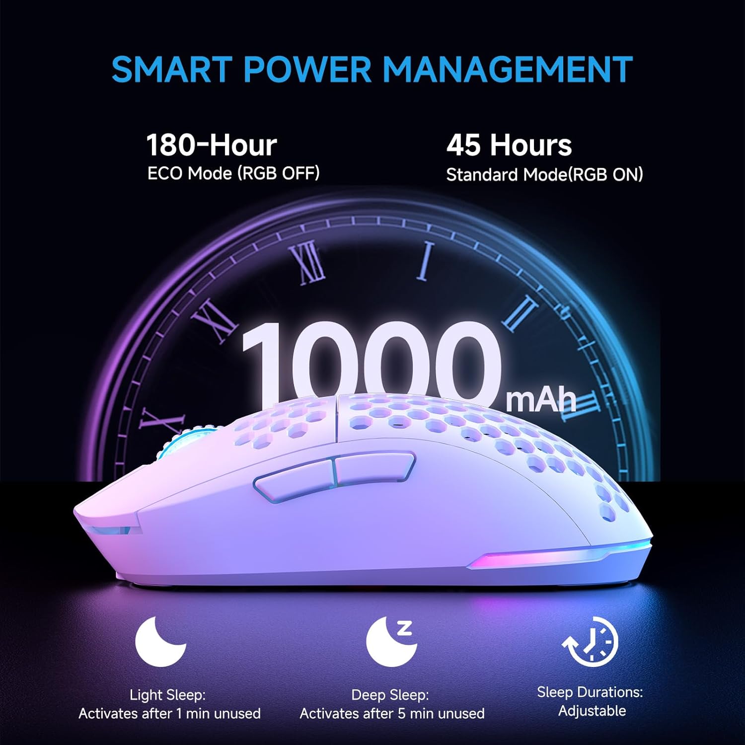 Detalle 2 de TMKB Falcon M1 Wireless Gaming Mouse: Lightweight Tri-Mode Powerhouse