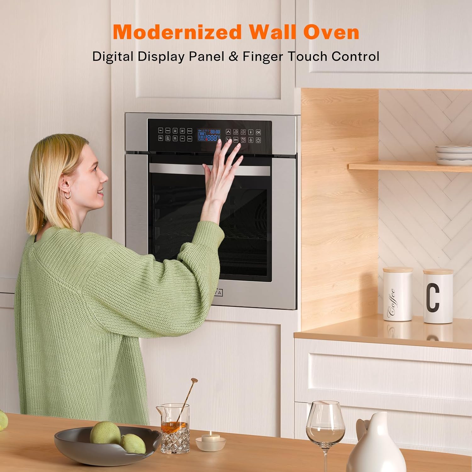 Detalle de Empava 24 Inch Electric Single Wall Oven, 2.3 cu. ft., True Convection & Rotisserie
