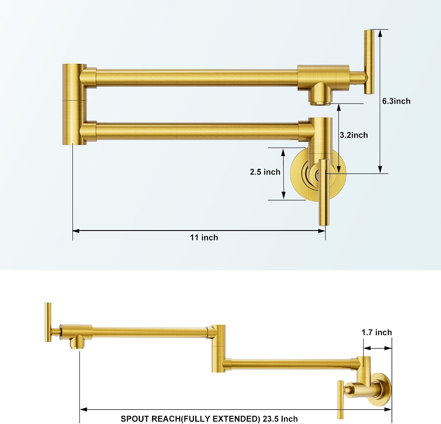 Thumbnail 6 de WOWOW Pot Filler Faucet Brushed Gold