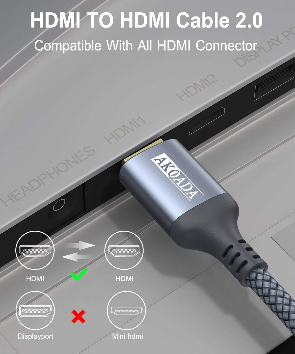 Thumbnail 5 de AkoaDa 4K HDMI-Kabel 15 m (High Speed, HDMI 2.0, 4K@60 Hz, 18 Gbit/s, ARC) – für TV, Konsole & Heimkino