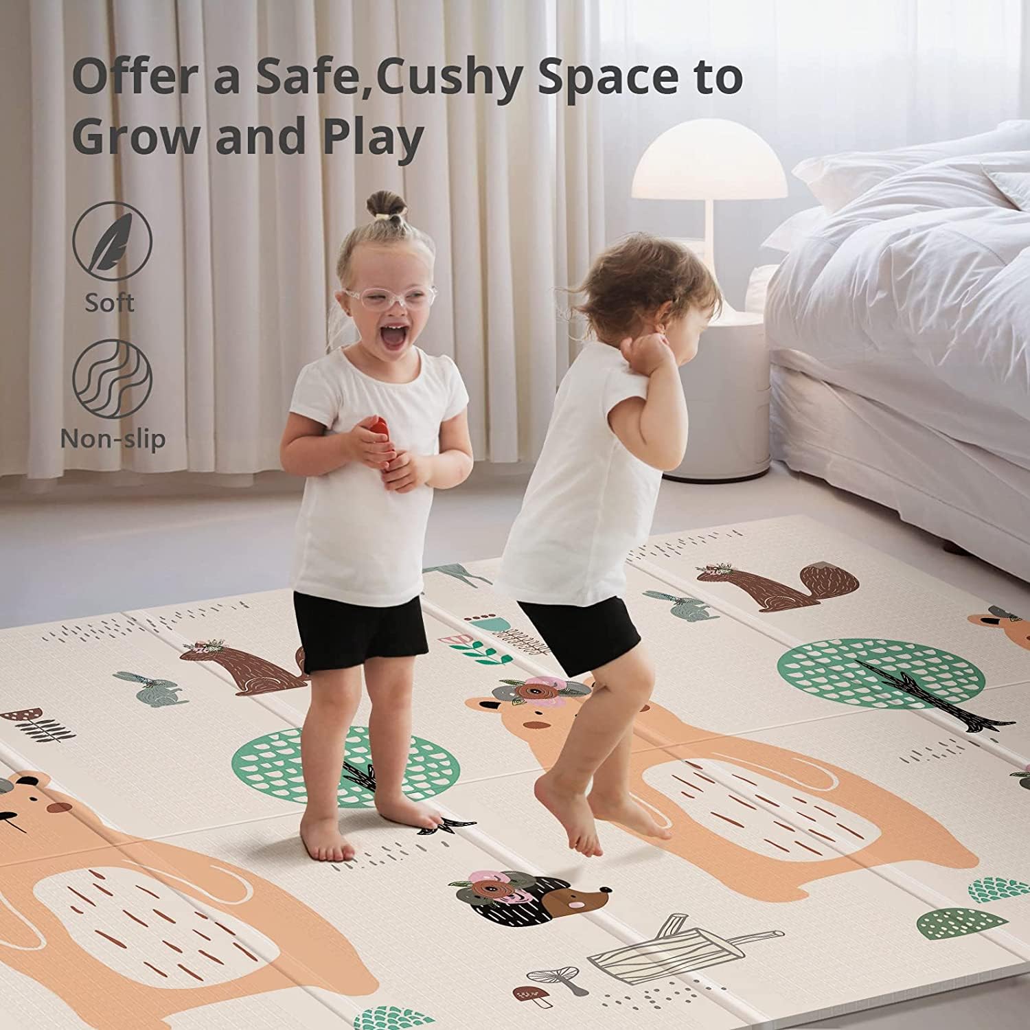 Thumbnail 6 de UANLAUO Foldable Baby Play Mat, 79 x 71 Inches