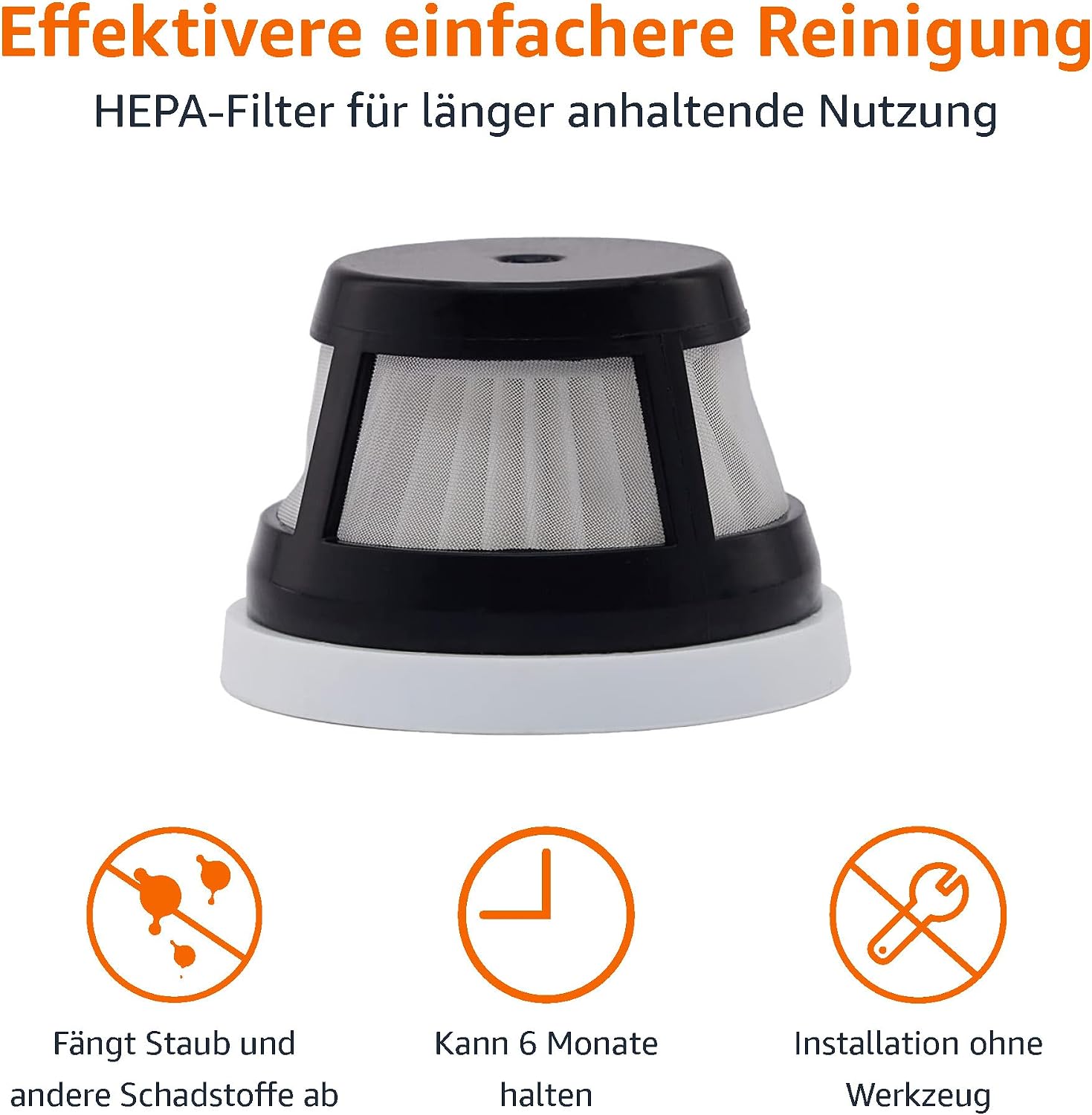 Detalle de Amazon Basics Ersatzfilter für Handstaubsauger – 2er-Pack