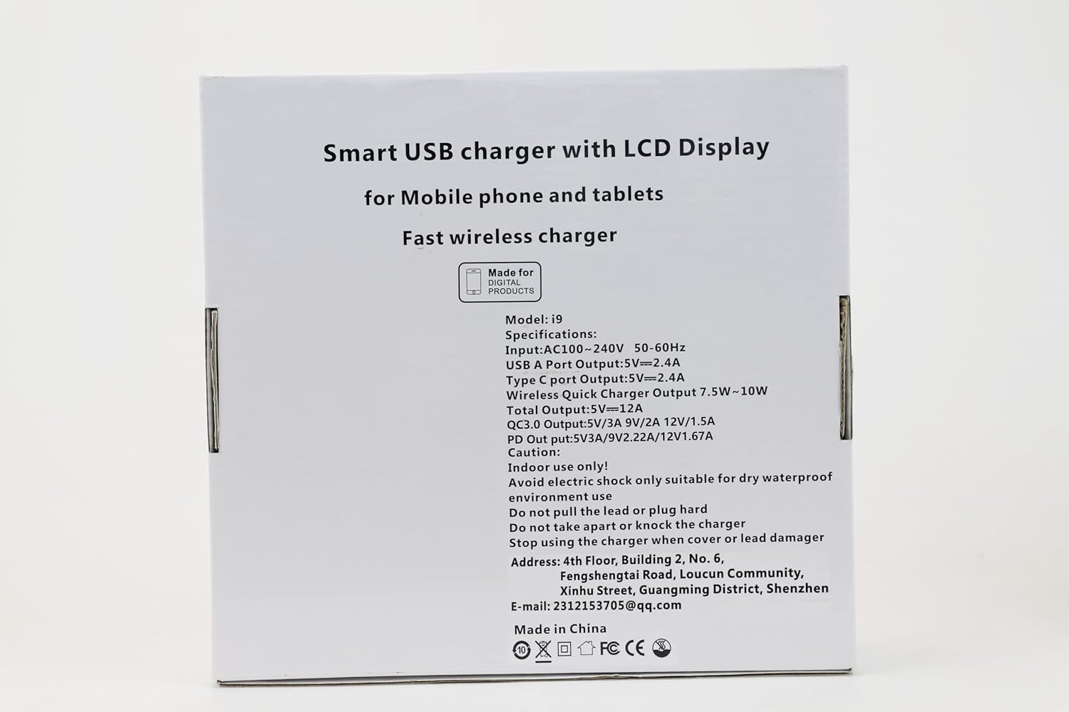 Thumbnail 3 de Stazione di ricarica multi-dispositivo: 8 porte USB + pad Qi, LCD e supporto regolabile