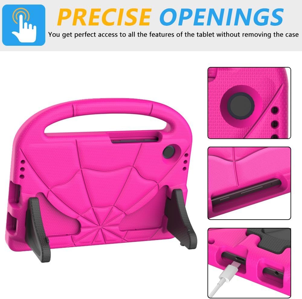 Thumbnail 6 de Mansiruyi Kids Case for Samsung Galaxy Tab A11 8.7" (2025) – Lightweight Shockproof Case with Screen Protector, Spider Stand and Handle in Pink