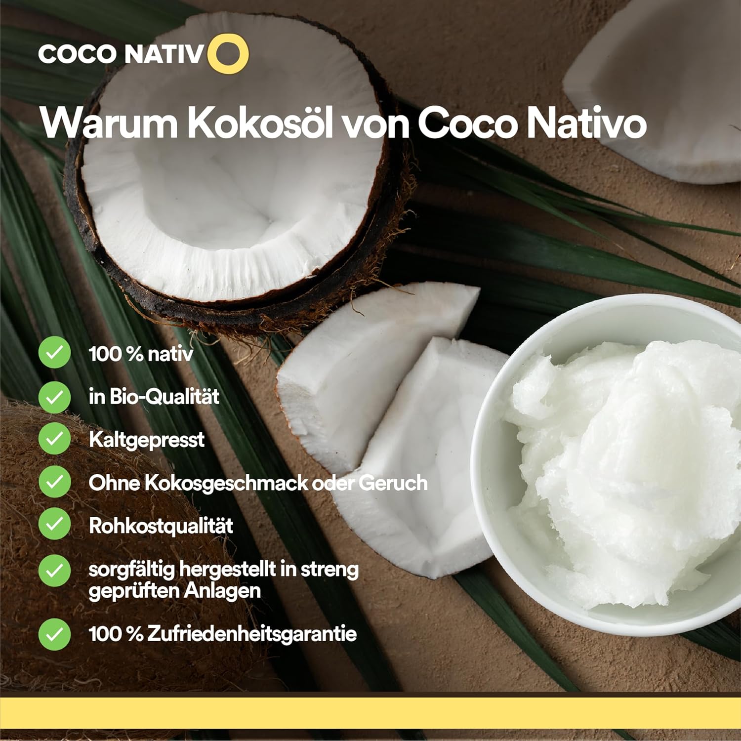 Thumbnail 5 de CocoNativo Organic Coconut Oil Unscented 3x1000mL – Virgin, Odourless, Cold Pressed