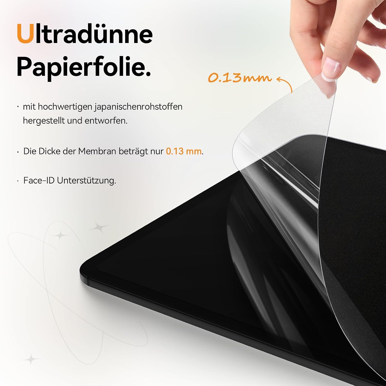 Detalle de iPad Air 11 Papier Schutzfolie, 0,15 mm PET