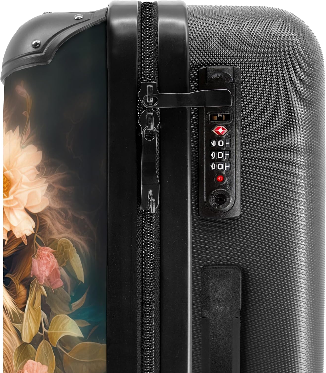 Detalle 1 de NoBoringSuitcases.com Valigia grande rigida con serratura TSA, 67 cm, 72 L e fino a 20 kg (67 cm - 72L, Leone - Rosa antico)