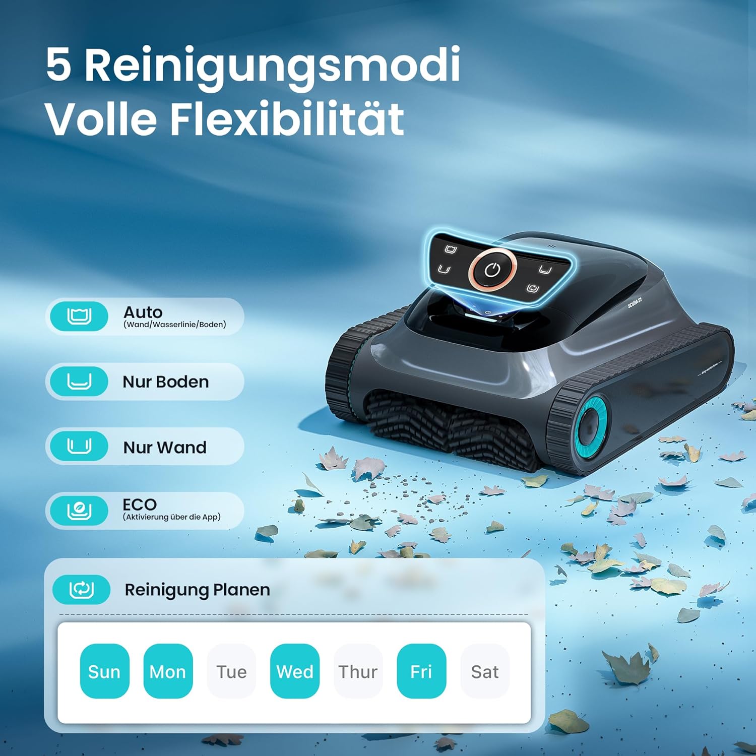 Thumbnail 3 de (2026 Upgrade) AIPER Scuba S1 Poolroboter für Boden & Wasserlinie mit App-Steuerung