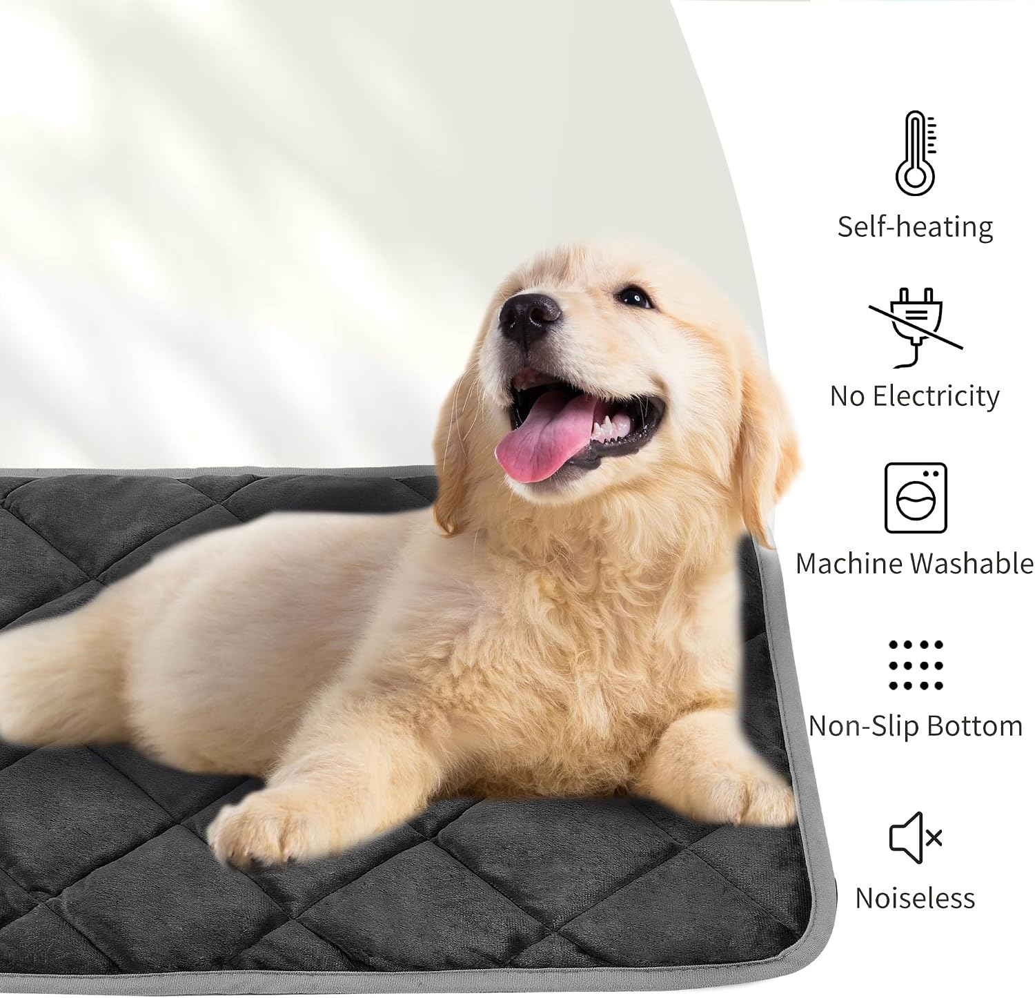 Thumbnail 6 de NWK Self Warming Pet Mat-S, Small Black Thermal Mat, 20 x 16 in