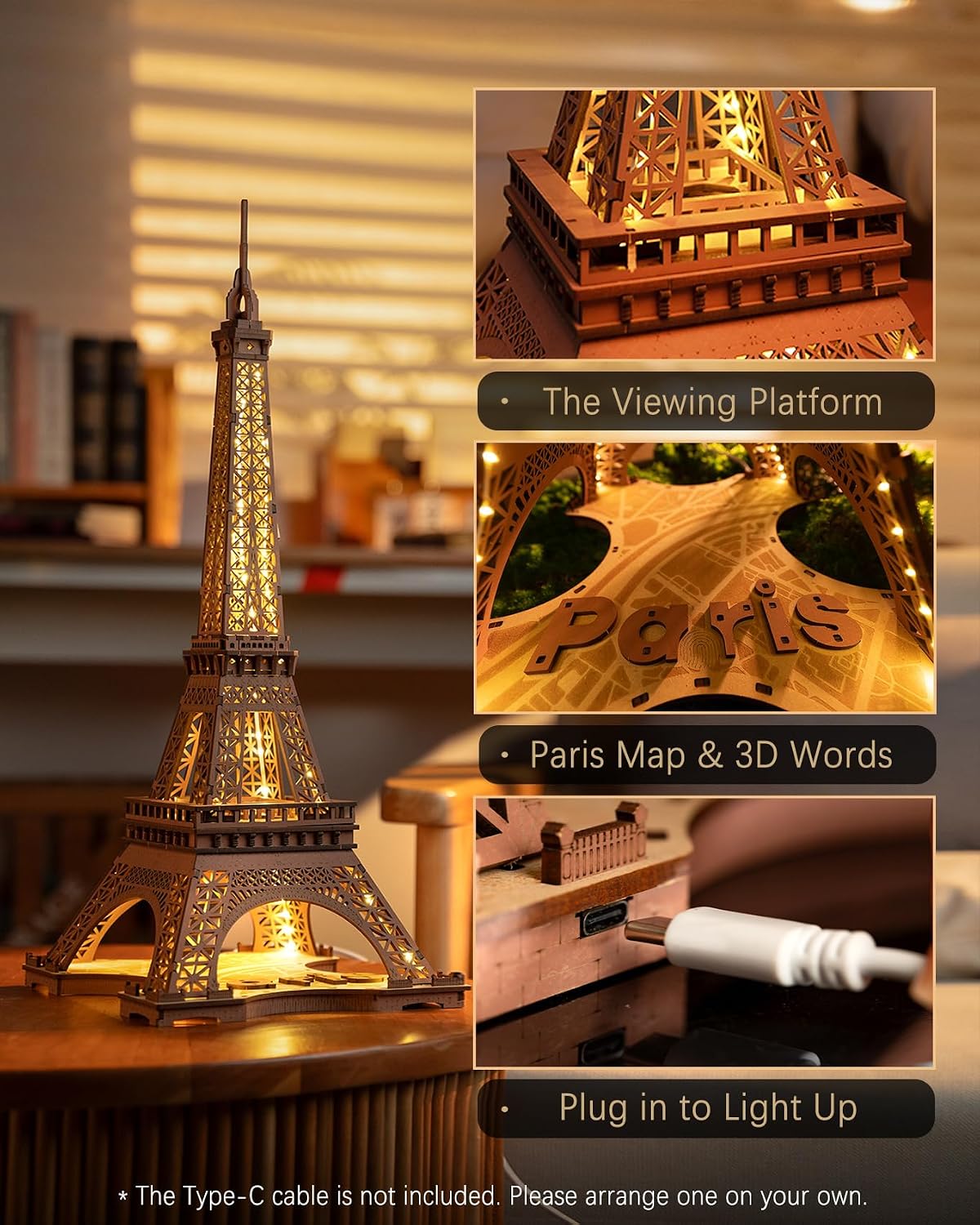 Thumbnail 6 de Rolife Eiffelturm 3D Puzzle