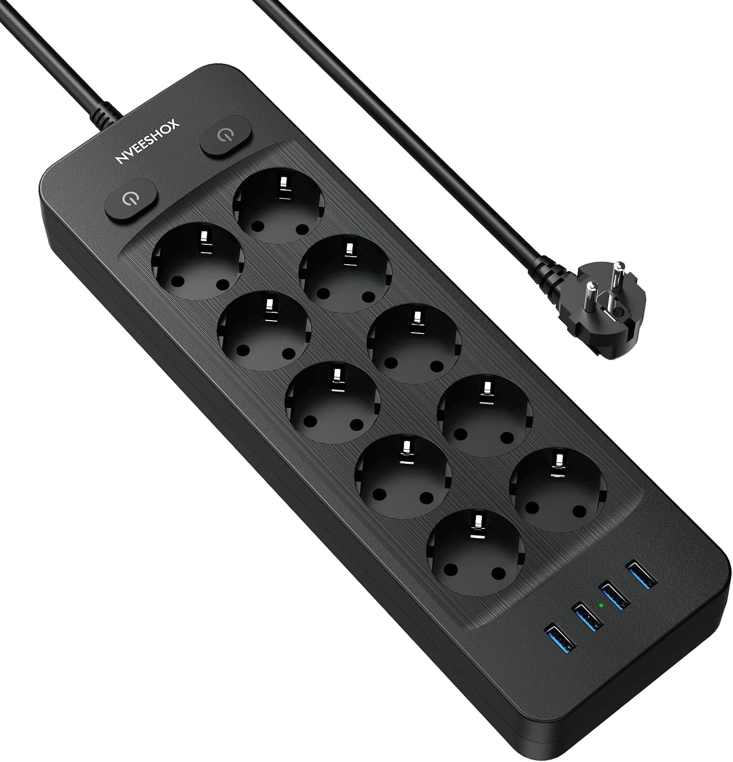 Detalle de NVEESHOX Steckdosenleiste 10-fach 🔌