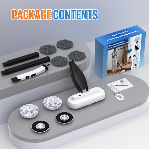 Thumbnail 7 de LifeBasis 2-in-1 Electric Spin Mop & Scrubber with 800ml Tank — Versatile Cleaning for All Floors