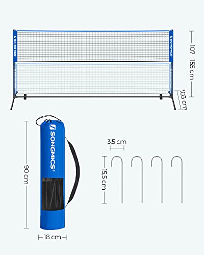Thumbnail 6 de SONGMICS SYQ400: Red portátil de 4 m para bádminton y voleibol, altura ajustable y transporte incluido