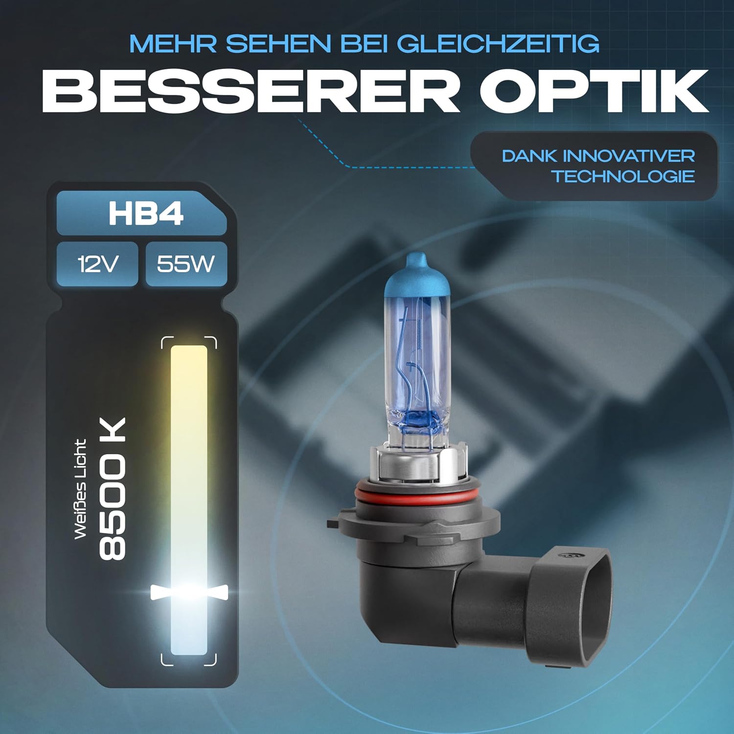 Thumbnail 1 de Gread 2x HB4 Halogen-Leuchten in Xenonoptik (white, 8500K, 55W) – eintragungsfrei
