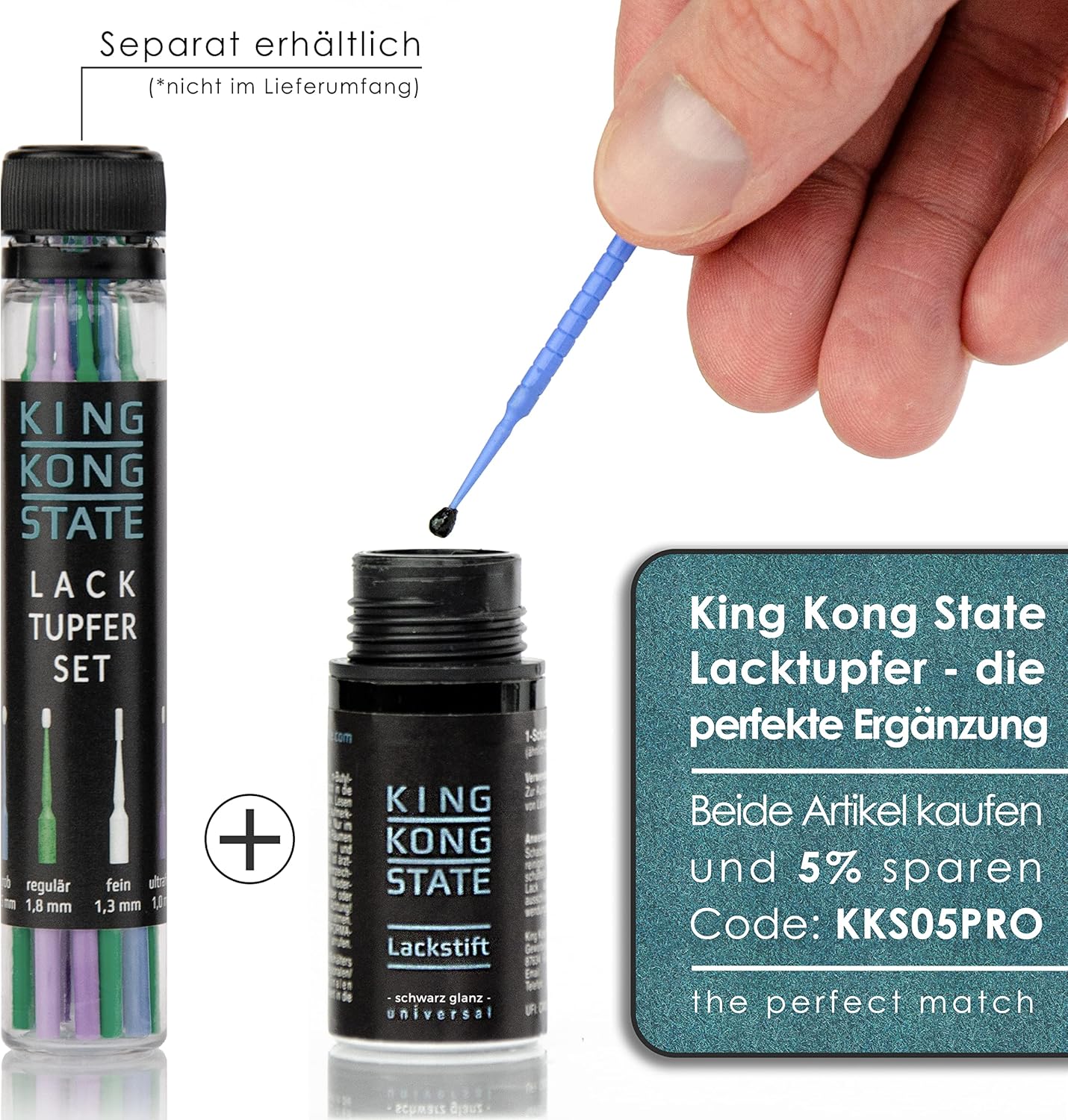Thumbnail 5 de King Kong State Lackstift Schwarz Glänzend