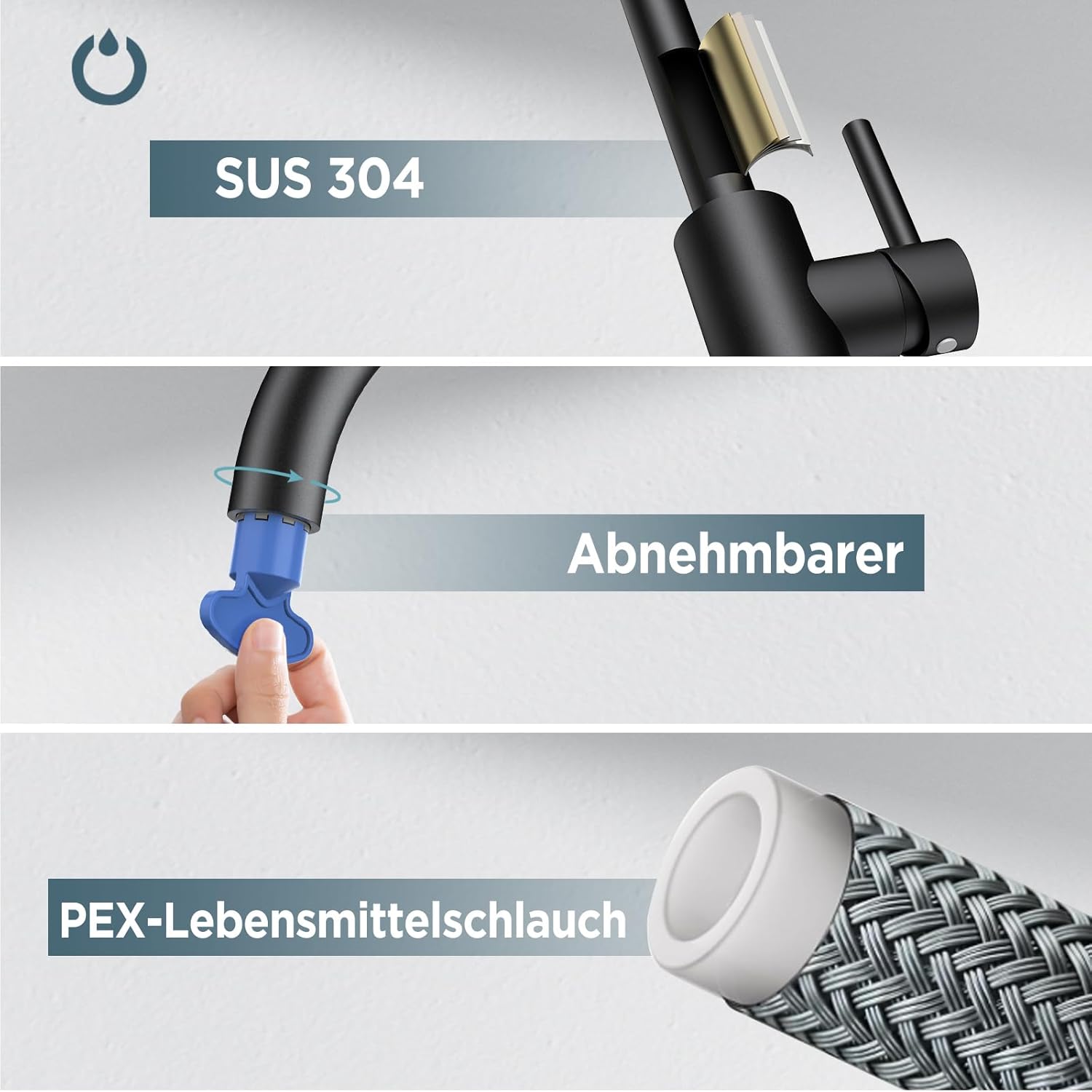 Thumbnail 3 de FORIOUS Küchenarmatur mit 360° Drehung