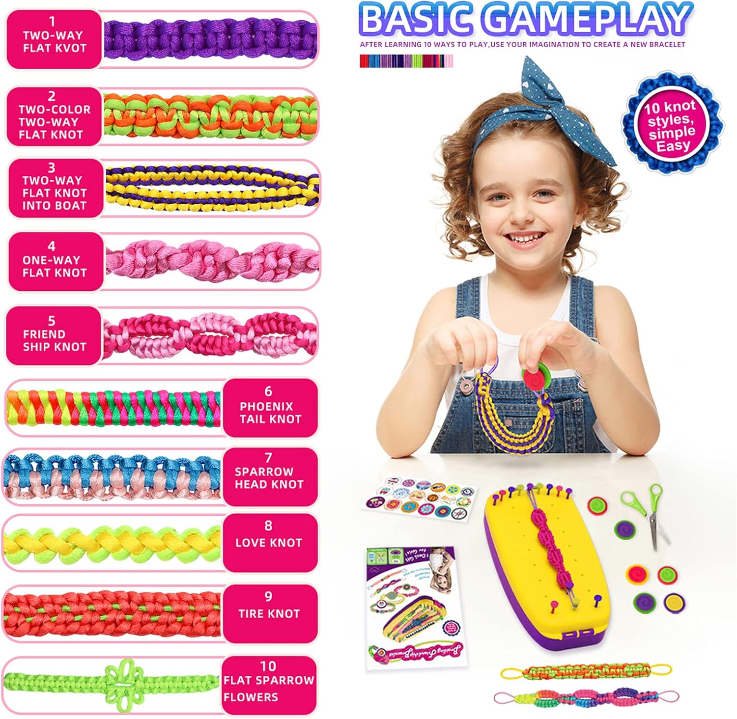 Detalle 1 de Friendship Bracelet Kit for Girls 7+