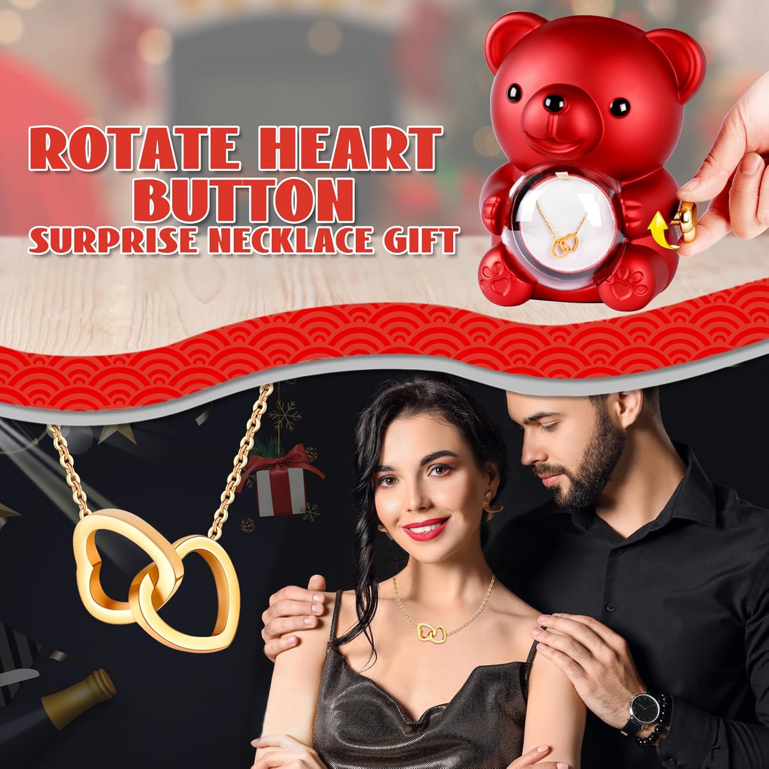 Thumbnail 3 de goldmiky Ours Rose Éternelle Coffret cadeau 🌹