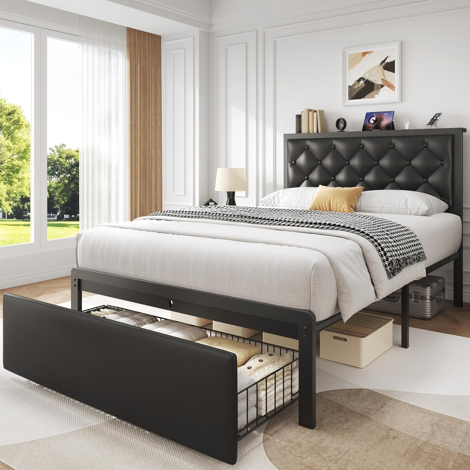 Detalle de PHGLL Twin Bed Frame with Storage Drawer