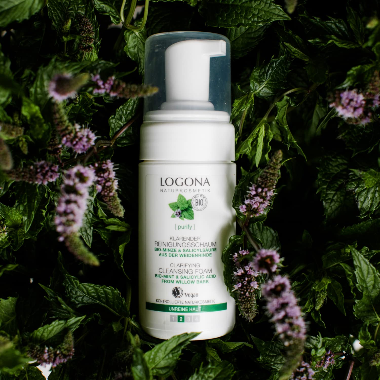 Detalle 2 de Bio Mizelle Reinigungsschaum LOGONA Naturkosmetik