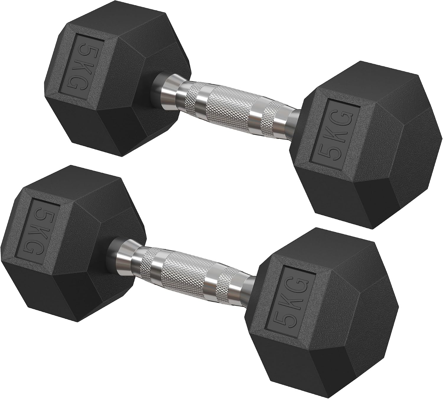 Detalle de SONGMICS Ensemble de 2 haltères hexagonaux pour musculation 🏋